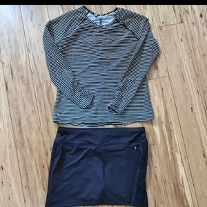 Athleta XL striped top new cond